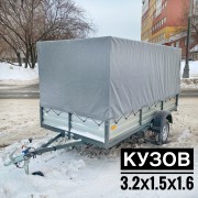 Прицеп Славич 325 с высоким тентом